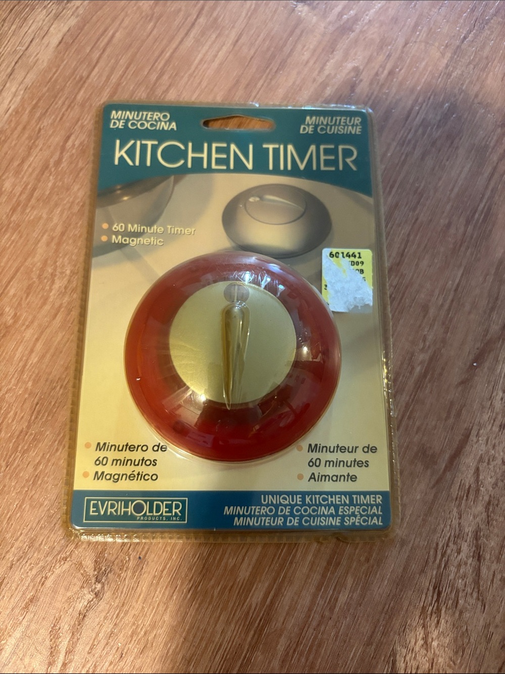 NWT Evriholder Red Magnetic 60-Minute Kitchen Timer